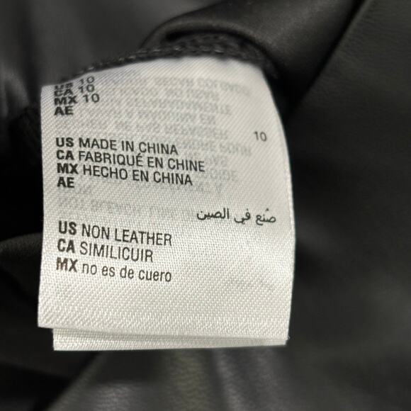 INC International Concepts NWT Black Faux Leather Pull-On Legging - size 10 - Picture 7 of 7